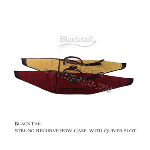 意大利原装进口Blacktail黑尾 反曲弓包 一体弓美猎皮背带弓包
