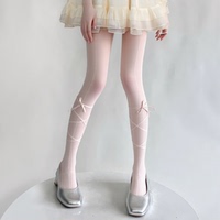 lolita奶白色絲襪女夏季薄款小腿綁帶黑絲辣妹蘿莉純欲連褲襪長(zhǎng)襪