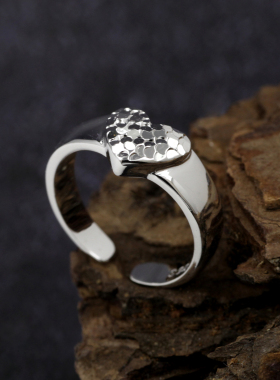 韩版ins小众设计感极简爱心戒指