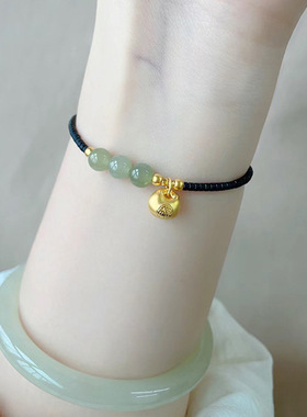 仿和田玉青玉福袋手链女diy琉璃珠手饰简约气质款中国风 工厂直销