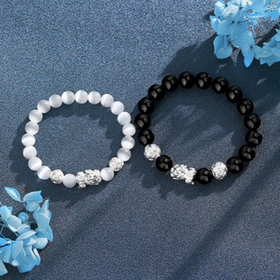 貔貅男款 传人手链999银情侣款 属龙年本命年新年礼物 龙 典润珠宝