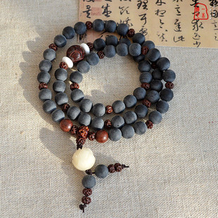 药珀菩提莲花双圈手链小叶紫檀菩提根佛珠手持手捻民族风