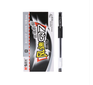 晨光Q7中性笔0.5mm水笔会议笔学生办公6102签字笔芯12支装