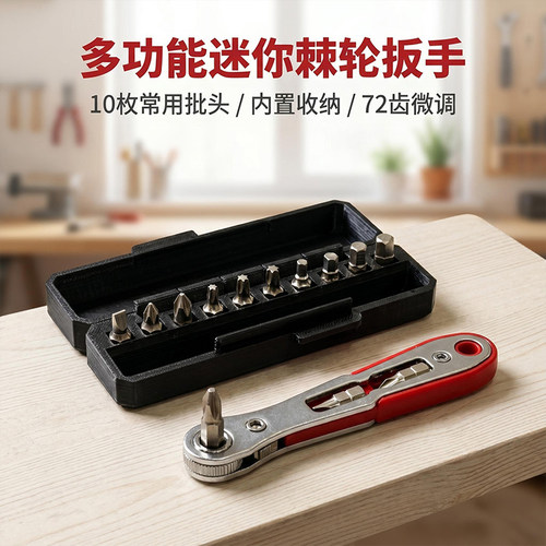 双向棘轮省力螺丝刀套装