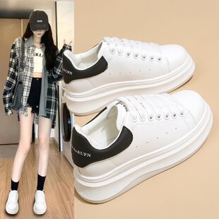 2025年秋季 新款 增高女鞋 正品 厚底板鞋 厚底鞋 板鞋 潮百搭老爹 小白鞋