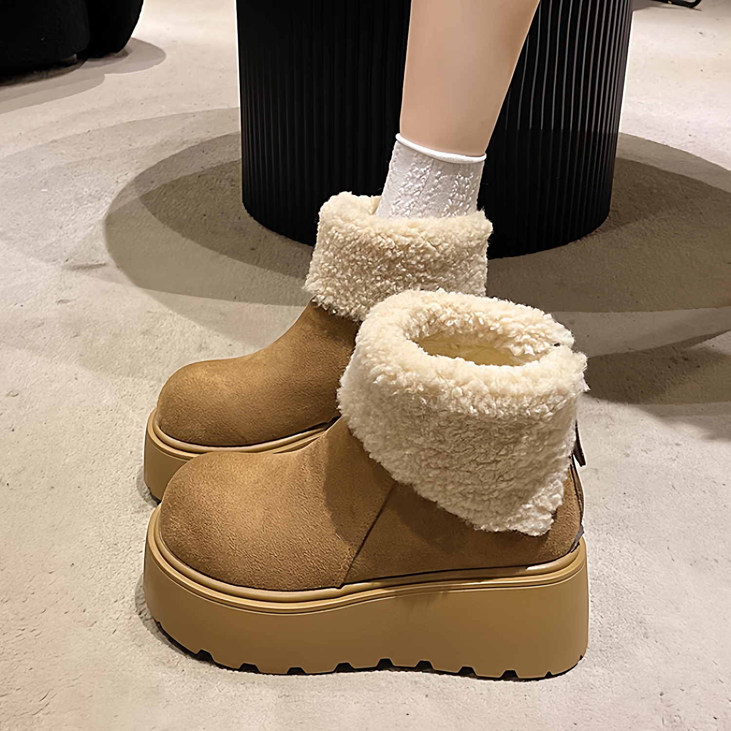 小个子深棕色2025新款增高后拉链