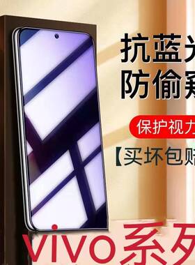 适用vivoy93y70sy36y35y31s12蓝光防窥膜y77y74sy53s护眼T1X60X50X27X21钢化膜防偷看保护隐私手机膜抗蓝光5G