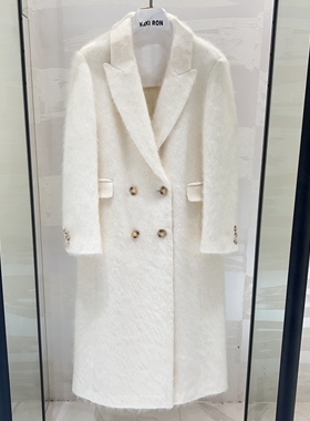 【巴依专享】正肩款双排两粒扣长款羊毛拉绒大衣RY5001衣长116