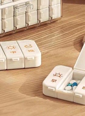 一周七天超迷你小药盒老人健忘便携分装日三餐随身携带密封避光盒