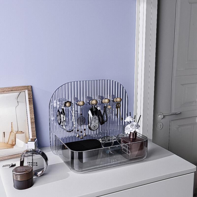 玄关钥匙收纳盒摆件挂架进门入户门门口置物架桌面化妆品储物盒