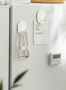 冰箱磁吸挂钩免打孔冰箱侧磁铁入户门壁挂式强磁无痕粘钩强力承重