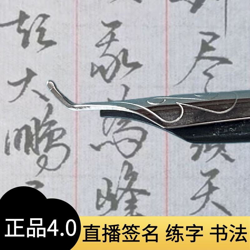 4.0笔艺术签名硬笔书法弯头美工粗笔手绘画画商务签名吸墨可替换