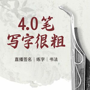 粗4.0笔弯头美工钢笔硬笔书法练字艺术签名直播间签名吸墨可替换