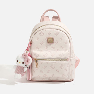 卡通猫包包女包2025新款卡通印花双肩包大学生通勤轻便旅游背包