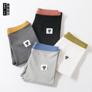 显瘦韩版 大码 小猫2019新款 裤 MISSJUJU撞色打底裤 子春季 女外穿薄款