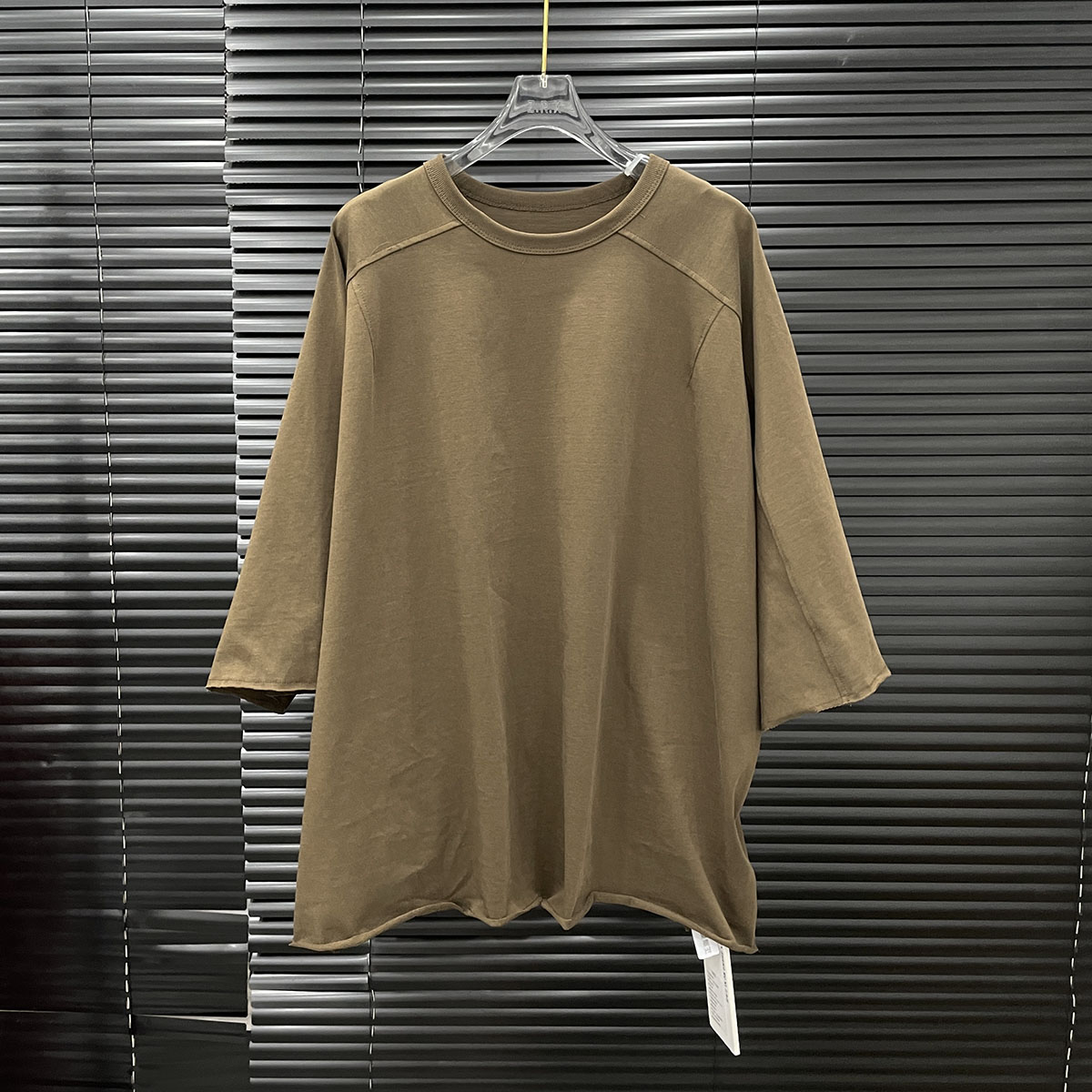 付新博女装喇叭袖圆领T恤女百搭休闲棉质宽松显瘦中袖上衣14700