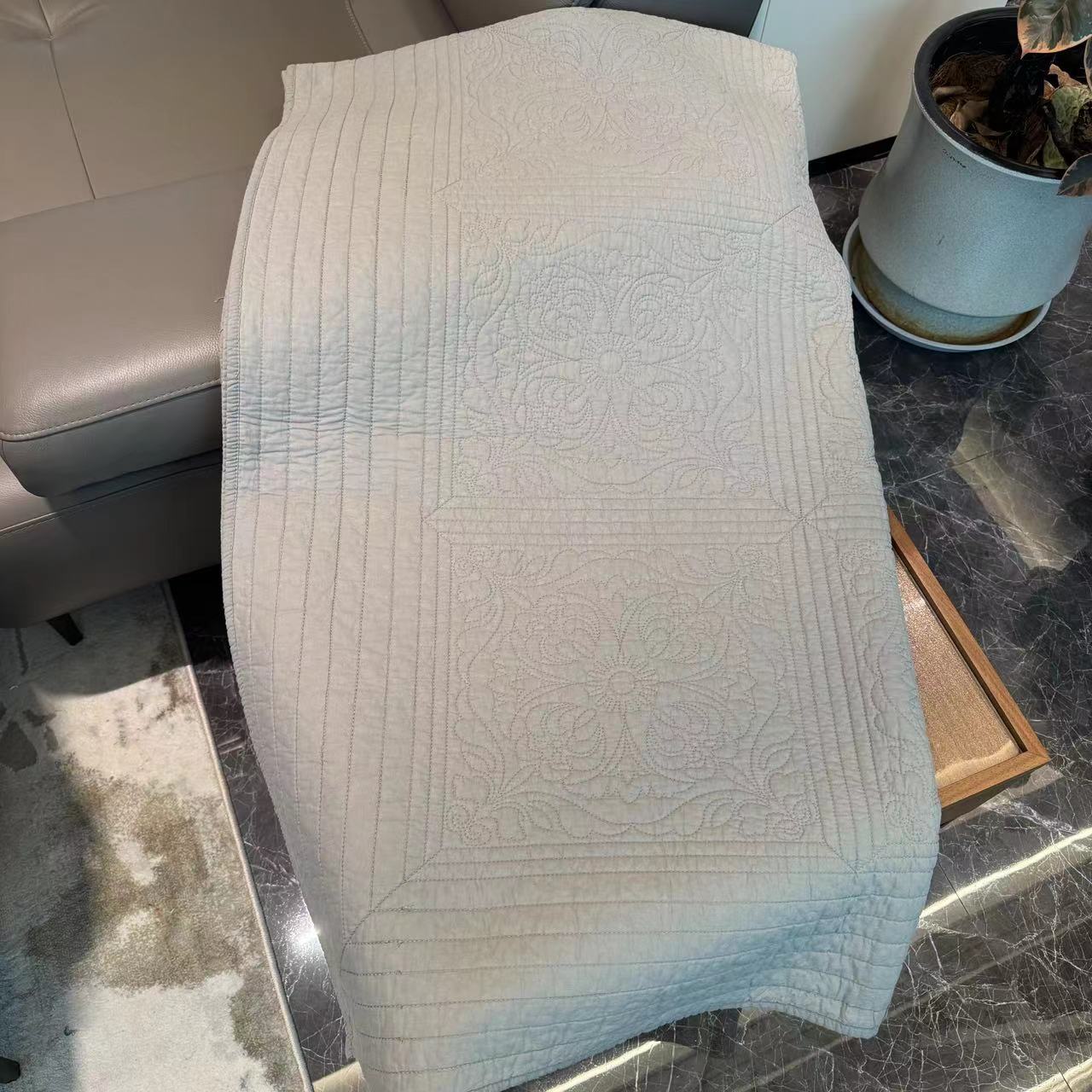 外贸!柔软!纯棉夹棉花!美式纯棉绗缝被 床盖 夹棉床单 空调被