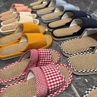 清仓简陋！自留推荐！亚麻底拖鞋 居家鞋 亚麻底干爽透气不闷不臭