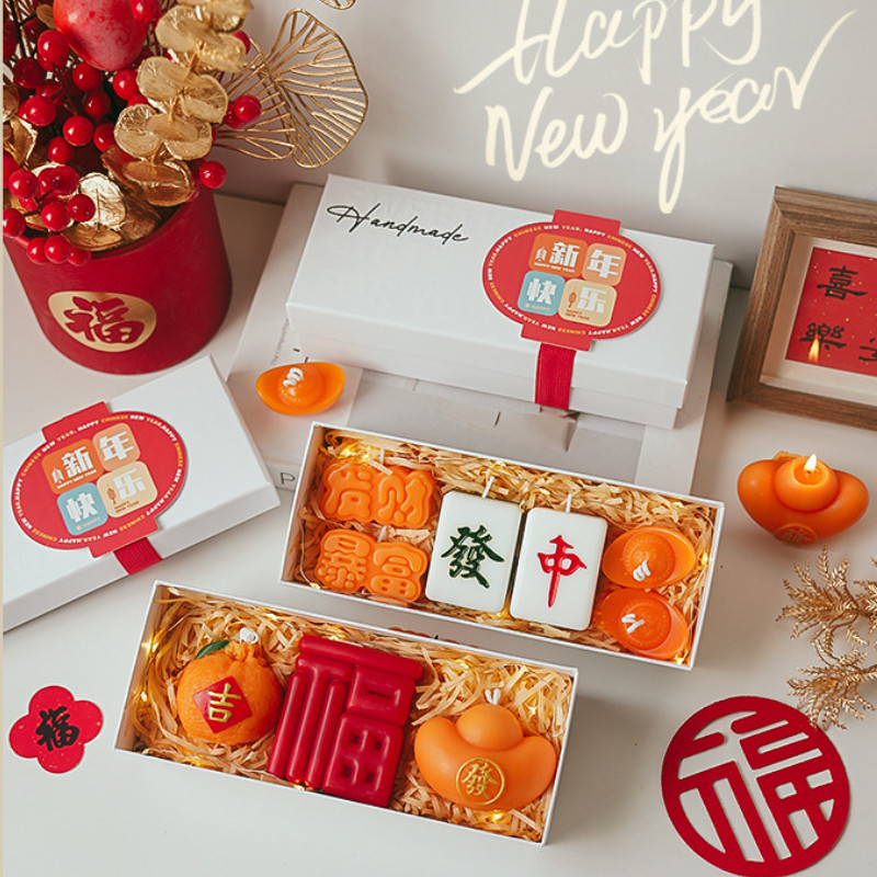 新年香薰蜡烛礼盒春节元宝福字香氛伴手礼喜庆节日创意手工造型,家居饰品,香薰礼盒,淘宝优惠券,粉丝福利购,淘宝优惠卷