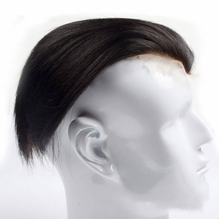 Hand woven real hair patch for men's wig男士假发高级货