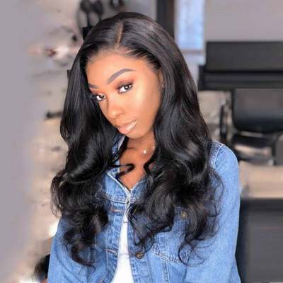 Hotsale women front lace long wigs African large curly hair