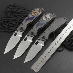 新款挺进者SMF钛合金大号坦克折叠刀便携不锈钢水果折刀户外刀具