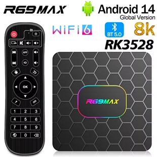 R96MAX RK3528 网络机顶盒 安卓14 双频 wifiI6 蓝牙5 高清播放器