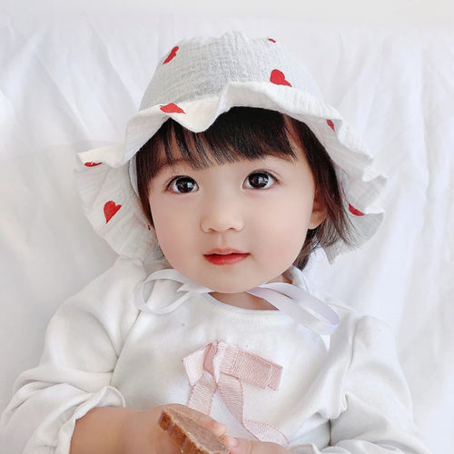 女宝宝婴幼新生网红抖音同款帽子