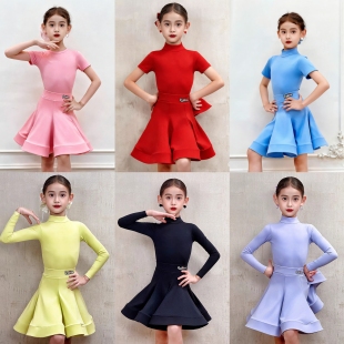 儿童拉丁舞服高端拉丁舞规定服装少儿拉丁舞服女童比赛训练表演服