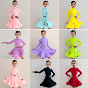 春夏拉丁舞比赛服女童2026新款儿童专业拉丁规定赛服表演出服套装