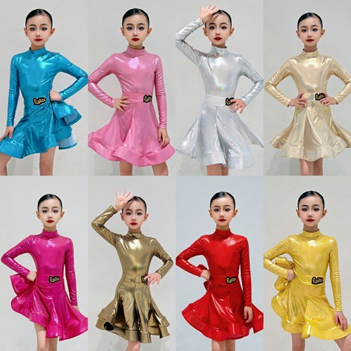 高端拉丁舞比赛服金标烫金赛服