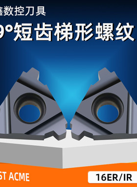 29度梯形矮牙刀片短齿螺纹16ER/IR 10/12/14/16STACME合金牙刀粒