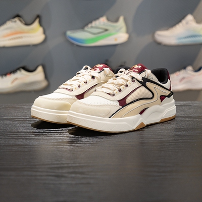 李宁舒适软弹男女通用系带休闲鞋