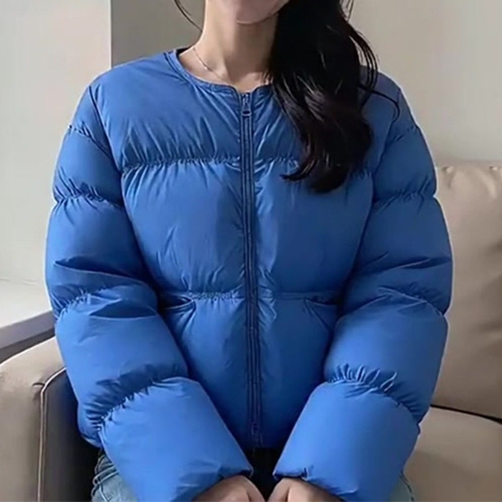 宝蓝色圆领短款棉服女款2026冬季小个子独特漂亮面包服外套秋冬,女装/女士精品,棉衣/棉服,淘宝优惠券,粉丝福利购,淘宝优惠卷
