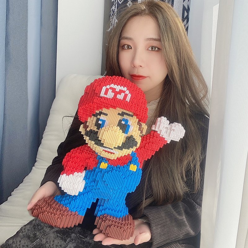 卡通造型微型益智马里奥拼图玩具