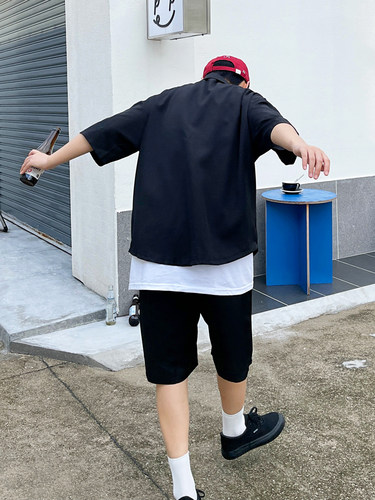 设计感中性韩版短袖夏季小西服