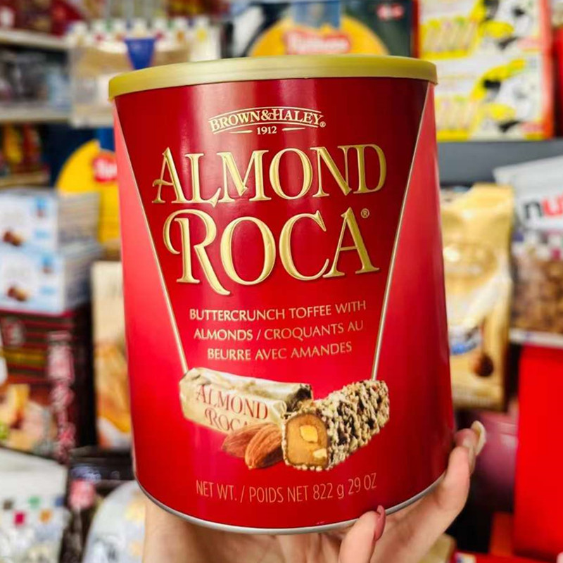 美国Almond Roca乐家杏仁糖822g扁桃仁罐装原装进口网红糖果零食