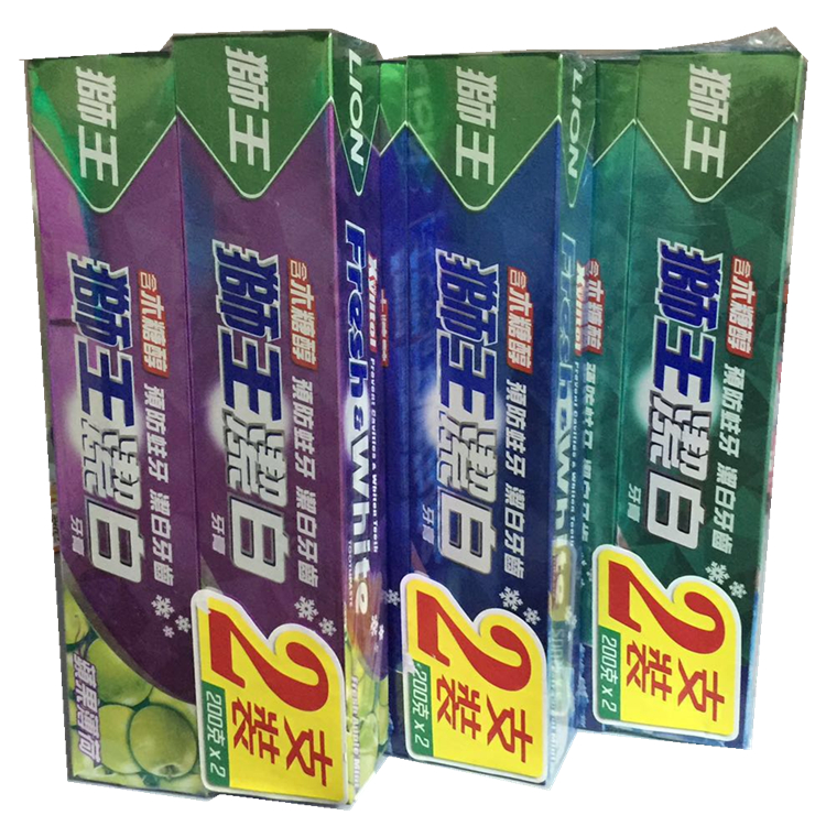 日本狮王lion牙膏洁白超凉苹果选