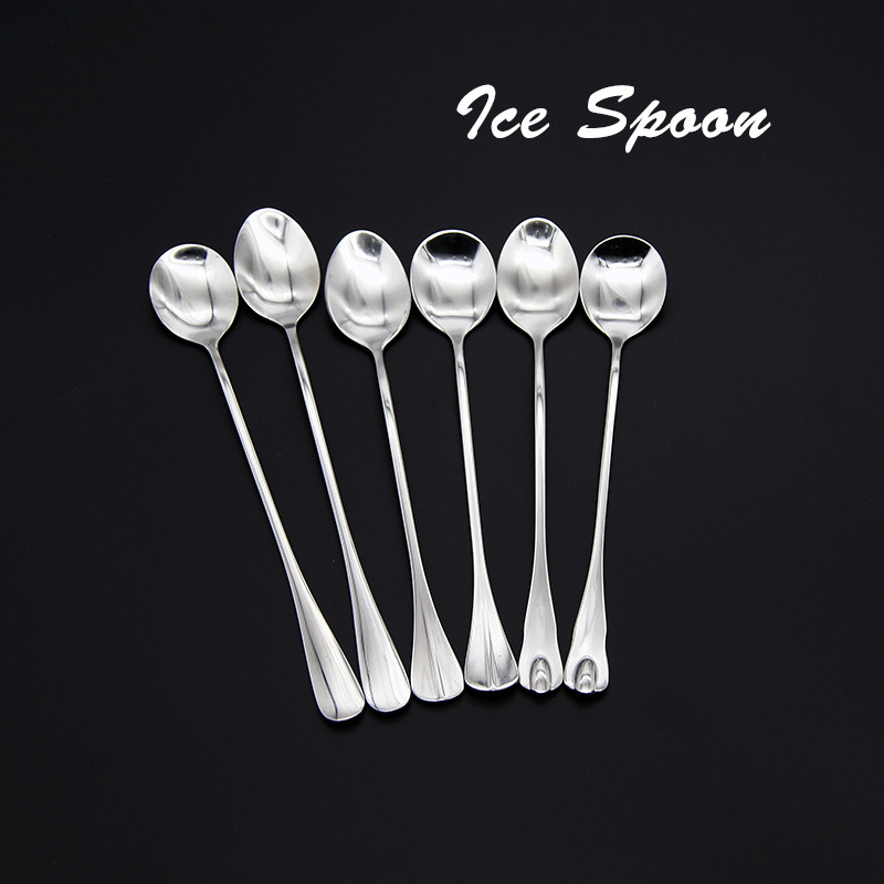 清仓特价 冰更冰匙冰勺长柄咖啡勺 搅拌勺子餐厅STAINLESS STEEL在类目 餐饮具, 餐具, 叉/勺/筷套装中 - 来自Buy2taobao.com提供专业的淘宝代购服务