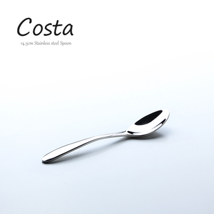 Costa茶勺茶匙茶更 调羹搅拌小勺子甜点勺加厚不锈钢外贸出口英国