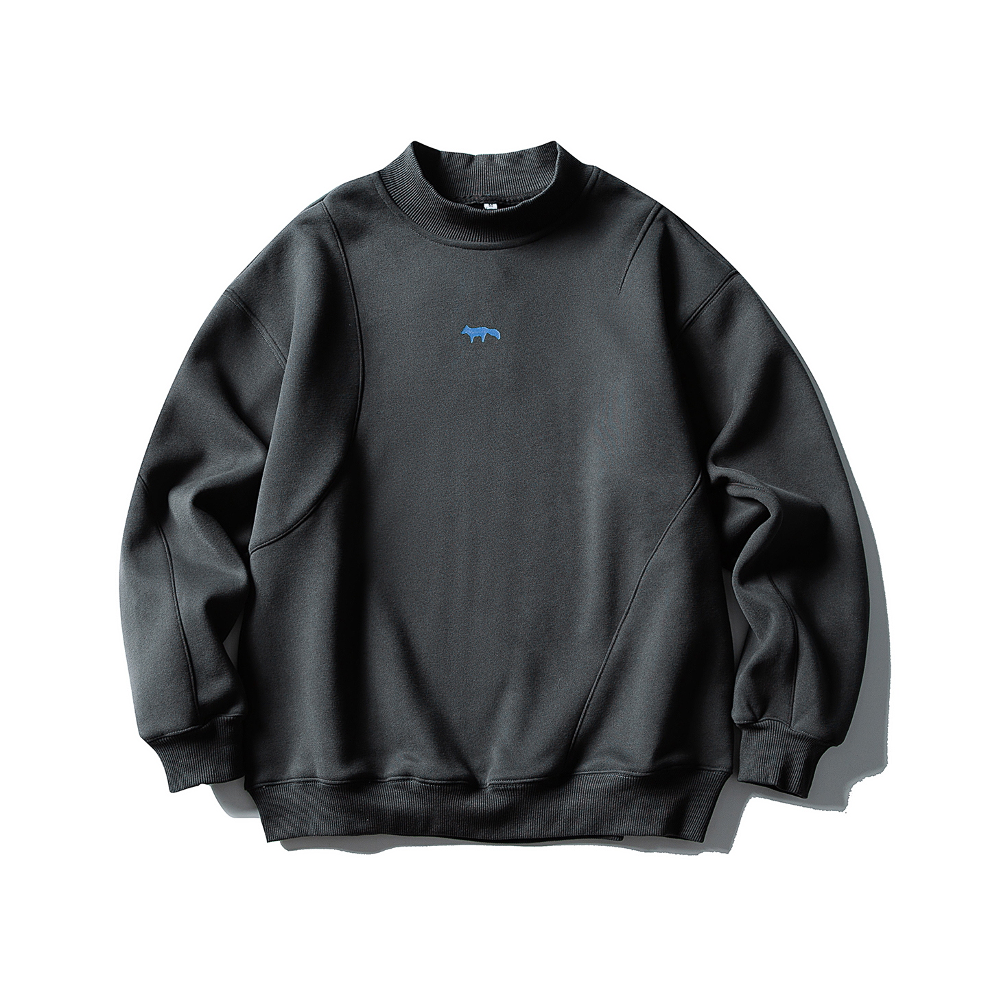 地卜师 2025年冬季新款美式复古立领解构宽松长袖加绒加厚卫衣男