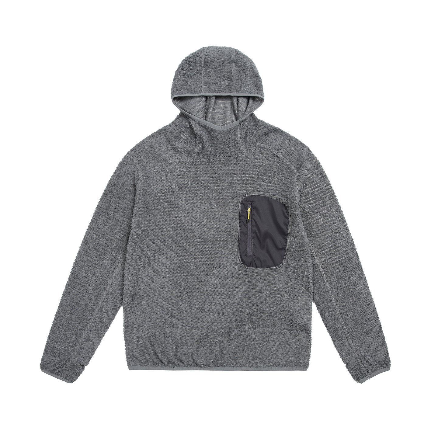 地卜师 男士工装套头连帽加绒加厚卫衣2025新款拼接休闲百搭上衣