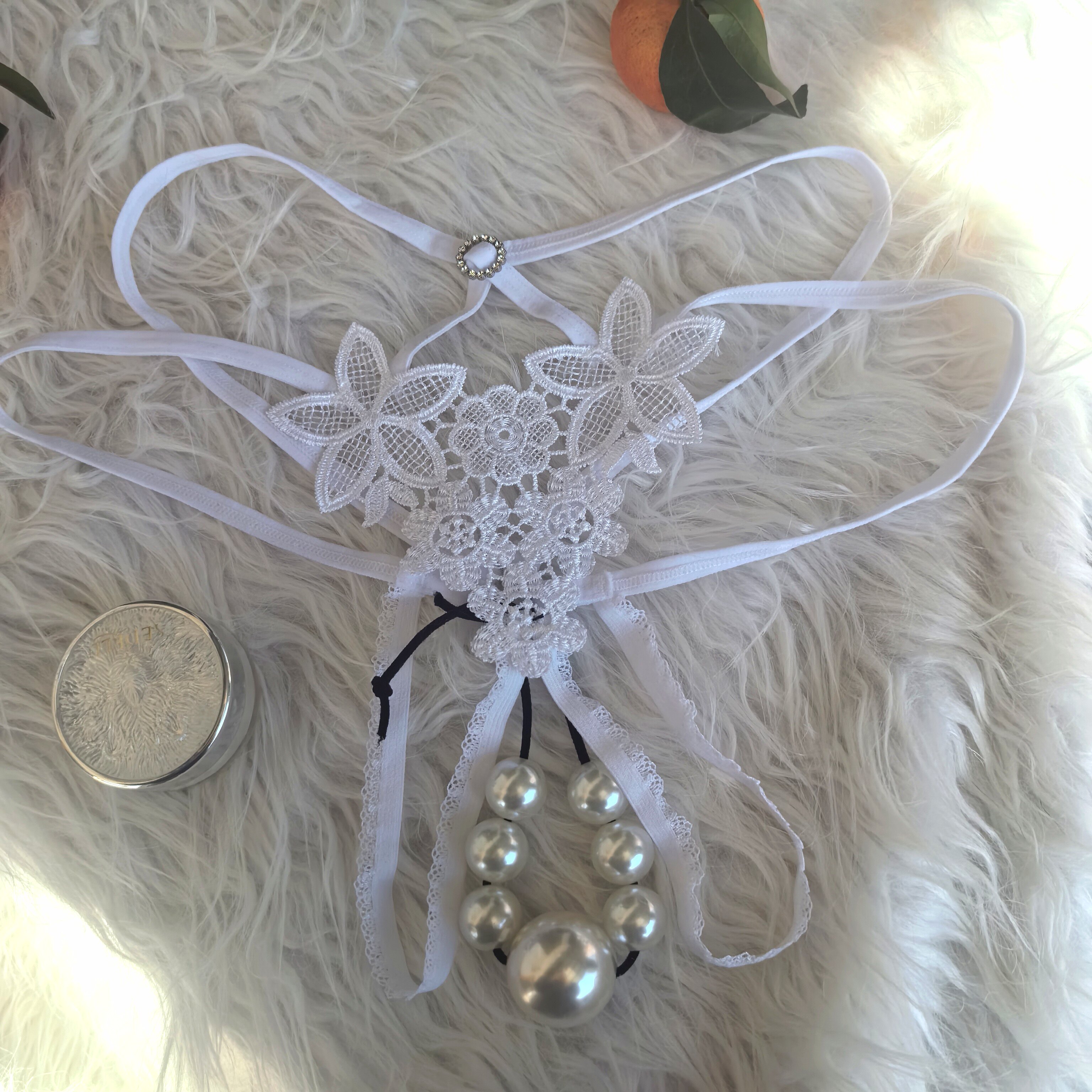 性感仿珍珠内裤大颗粒男女伪娘玩刺激细带丁字裤开大衩珠子T裤头