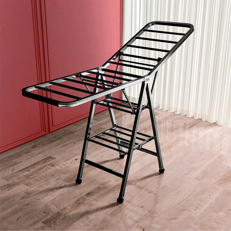 折叠晾衣架落地家用卧室阳台晒衣架室内婴儿凉晒挂衣杆晒被子