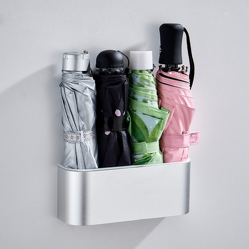 门口雨伞架家用雨伞收纳小号免打孔壁挂置物架鞋柜黑色放置架