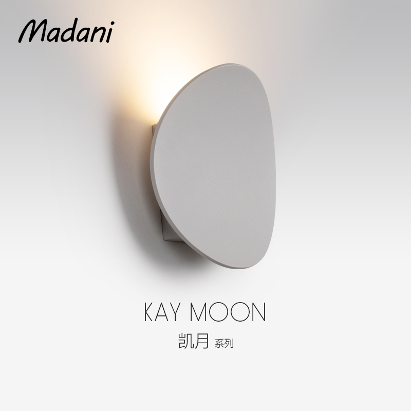 壁灯led简约圆形白色阳台玄关