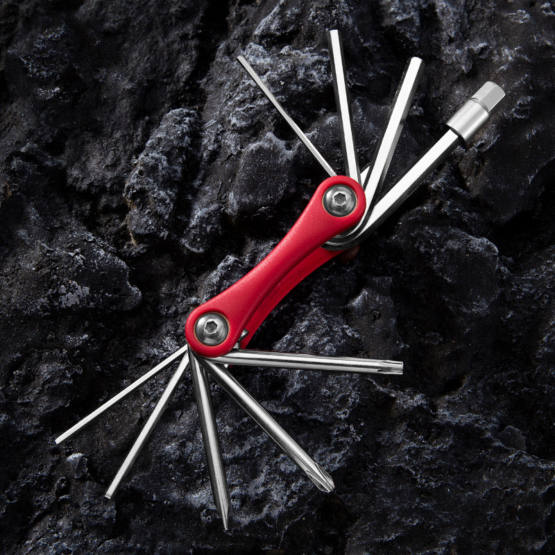 山地车自行车修理工具套装内六角螺丝刀扳手组合维修车配件多功能