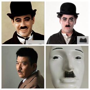 日本假胡子卫生胡 大小卓别林胡子 舞台演出搞笑粘贴胡须黑色男士