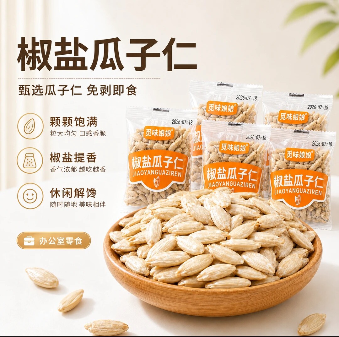 觅味娘娘椒盐瓜子仁大颗粒熟葵瓜瓜子