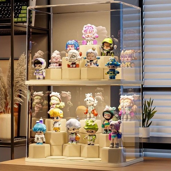 星优盲盒展示架收纳透明防尘亚克力手办展示柜积木泡泡玛特展示盒